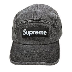 Supreme FW22 Denim 5-Panel Camp Cap Washed Black